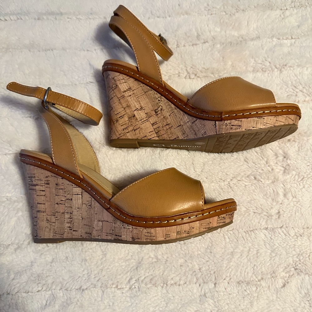 Leather Wedge Sandals